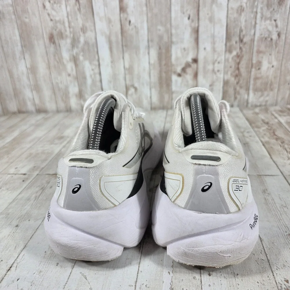 ASICS GEL-Kayano 30 Womens Running Shoes White Black Gum 1012B615 Size 10